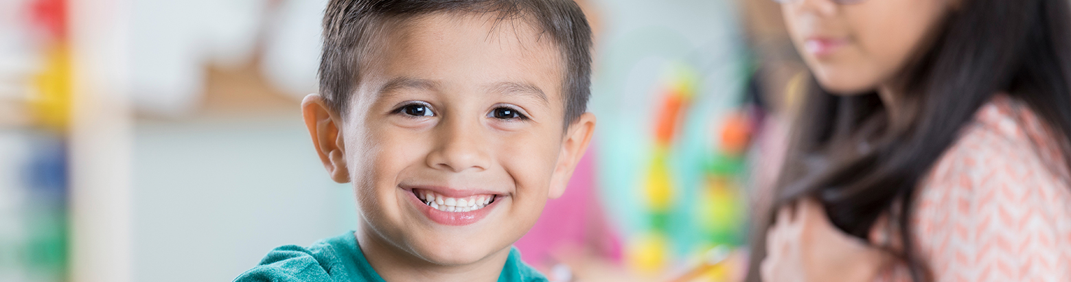 young boy smiling